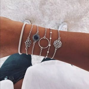 6pcs Lotus Flower Bracelets